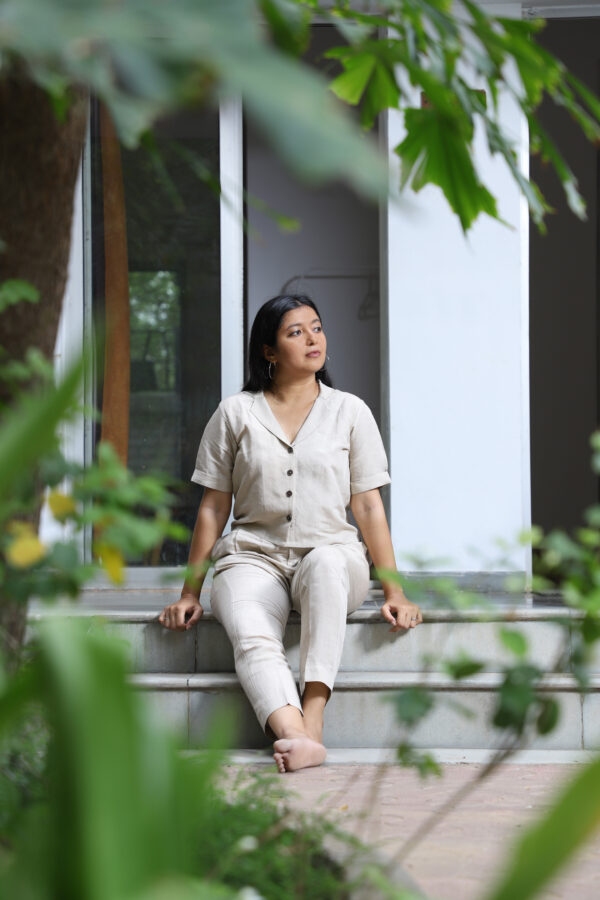 Linen Collared Co-ord Set