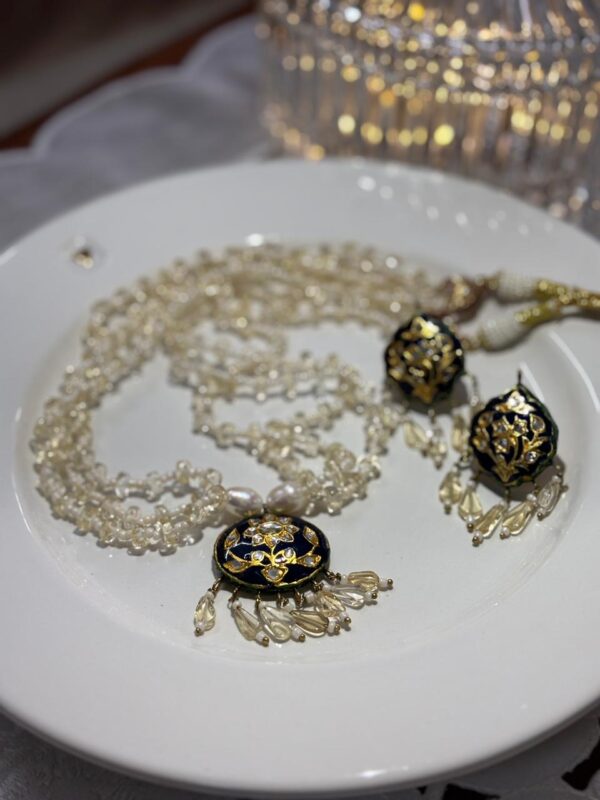 Citrine and Real Pearl set