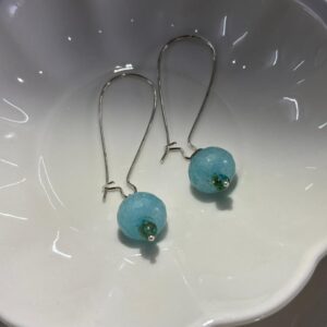 Jade, green aventurine and labradorite Drop Earrings